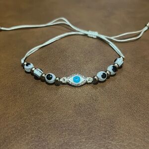 Evil eye adjustable bracelet from Greece